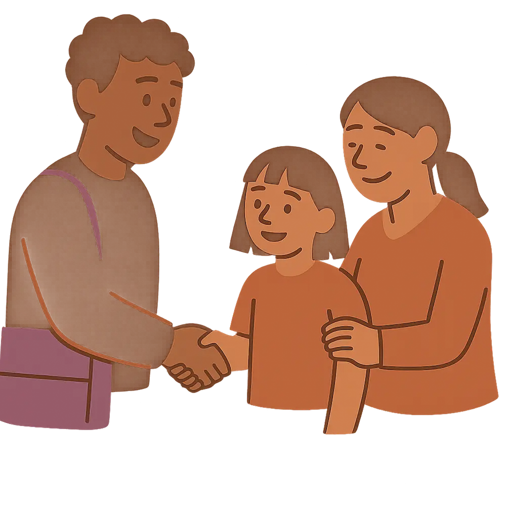 Parents and student with Leading Tuition